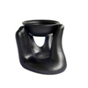 Kominek zapachowy do olejków eterycznych ceramiczny, czarny, dłoń