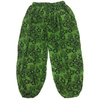 ORIENTALNE LUŹNE SPODNIE Z GUMKĄ ZIELONY CZARNY KWIATY