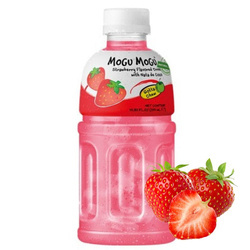 Napój Mogu Mogu Truskawka z galaretką Nata de coco, Tajlandia 320 ml