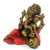 Ganesha figurka czerwony (Ganesh,12 cm, Indonezja, słoń, dekoracja)