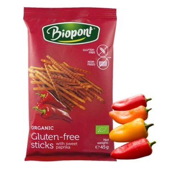 Paluszki bezglutenowe paprykowe bio Biopont 45g