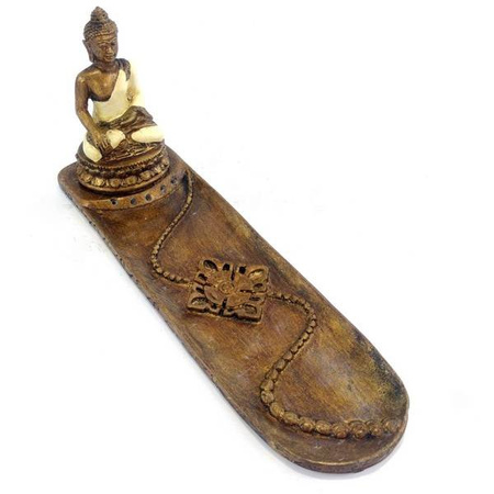 Podstawka na kadzidełka Budda kremowy (stojak, kadzidło, kadzielnica domowa, kadzielniczka)