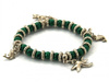 BRANSOLETA ZIELONA CHARMS (NA RĘKĘ, NA GUMCE)