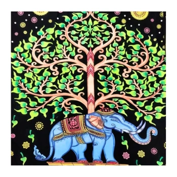 Narzuta na łóżko, słoń, drzewo, kapa, zasłona, obrus 210x240 Indie