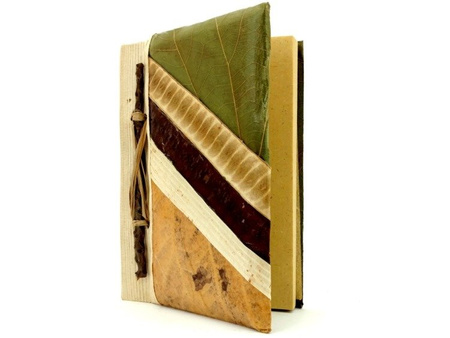 NOTES Z INDONEZJI PROSTOKĄT(NOTATNIK,LIŚCIE BANANOWCA,17CM X 12CM,  INDONEZJA)