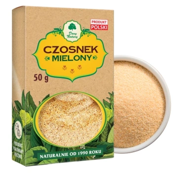 Czosnek mielony suszony aromatyczna przyprawa Dary Natury 50g