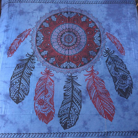 Narzuta orientalna, batik, łapacz snów, Indie (kapa, obrus, zasłona) 210 x 240 cm
