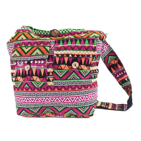 Torebka torba na ramię żakardowa wzory (boho, bawełna, Indie)