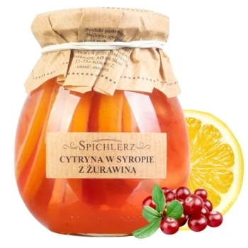 Cytryny w syropie z żurawiną do herbaty w plastrach Spichlerz 260g