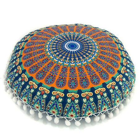 Pufa, poduszka do medytacji pomarańczowa ( joga, łuska gryczana)