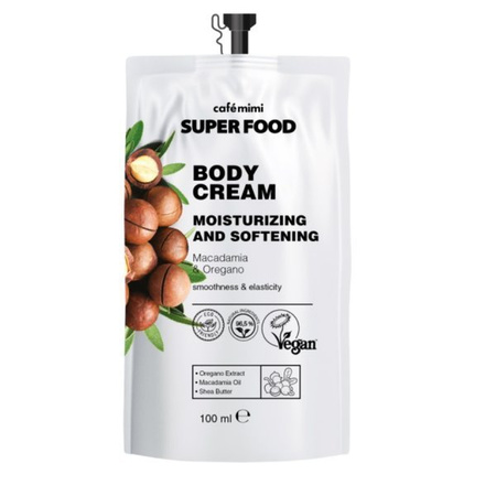 Cafe Mimi Krem do ciała Macadamia i oregano antybakteryjny odżywiający 100ml