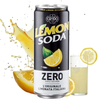 Napój gazowany Lemonsoda Zero bez cukru włoska lemoniada Crodo 330ml