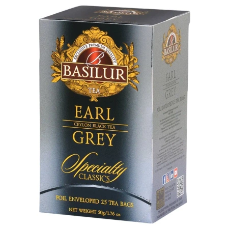 Herbata czarna ekspresowa, Earl Grey Basilur, 25 sasz.