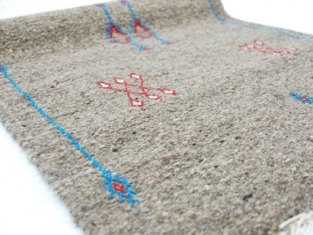 KILIM Z MAROKO 95 CM X 54 CM (JEDWAB, WEŁNA, DYWAN)