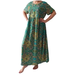 Sukienka damska letnia długa maxi oversize morska wzory XL/XXL