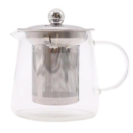 Szklany dzbanek z zaparzaczem do herbaty i ziół, 350 ml