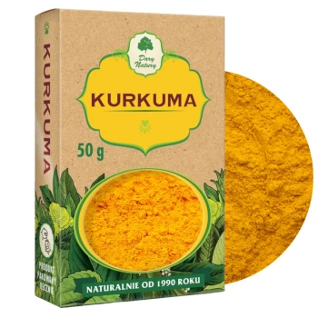 Kurkuma mielona naturalna przyprawa Dary Natury 50g