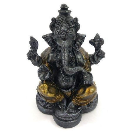 Figurka ganesha metaliczna, złota szata (ganesh, figura,17cm)