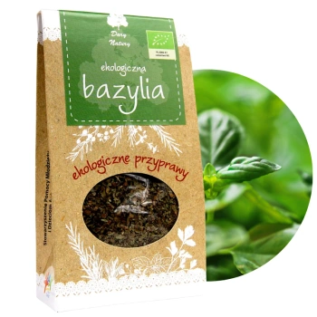 Bazylia suszona naturalna przyprawa eko bio Dary Natury 25g