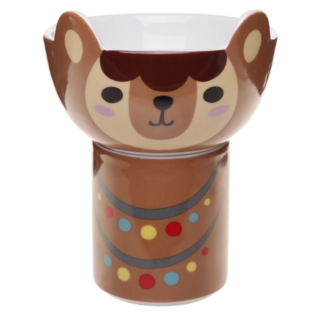 Miska i kubek Lama (zestaw z porcelany, dla dziecka) 