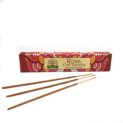 Kadzidełka Róża i wanilia Namaste joga medytacja Indie relaks odprężenie 20 szt