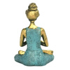 Figurka joginka złoto - turkusowa (joga, rękodzieło, 24 cm)