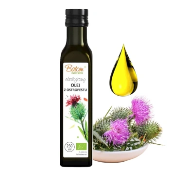 Olej z ostropestu plamistego, tłoczony na zimno, bio, 250ml Batom