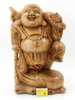 FIGURKA DREWNIANA SZCZĘŚLIWY BUDDA (WYS. 40 CM, BUDDA, BUDDHA, BUDDY)