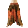 Szarawary alladynki bawełniane pomarańczowe spodnie joga Nepal