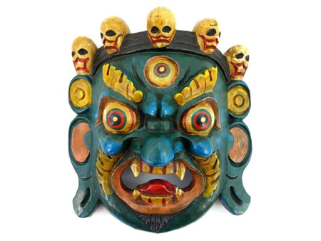 MASKA TYBETAŃSKA MAHAKALA (TYBET, WYS. 21CM)