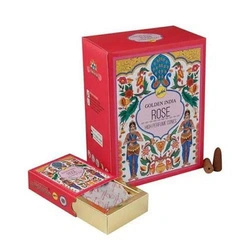 Kadzidła płynące stożkowe, róża Golden India (Sreevani, Indie)