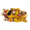 Maska Tybetańska Mahakala żółta 22cm