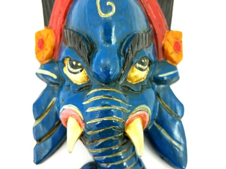 MASKA DREWNIANA GANESHA (INDIE, DREWNO, ORIENT)