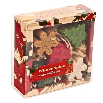 Wosk sojowy zapachowy do kominka, Winter Spice Christmas na prezent, 5szt.