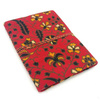 Notes czerwony w kwiaty (papier czerpany, szkicownik, notesik, pamiętnik) 20 x 15 