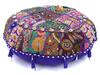 ORIENTALNA PUFA OKRĄGŁA FIOLETOWA (PUF, ETNO, Z INDII)