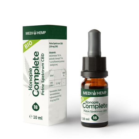 Olejek CBD / CBDa z ekstrakcji CO2 naturalny 18% 10 ml (MEDIHEMP, OLEJ)