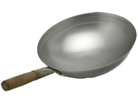 PATELNIA WOK ZE STALI WĘGLOWEJ, ŚREDNICA 33 CM (ZAOKRĄGLONY, STAL WĘGLOWA)