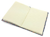 Notes granatowy w kwiaty (papier czerpany, szkicownik, notesik, pamiętnik) 20 x 15 