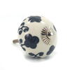 Gałka ceramiczna czarno-biała, uchwyt meblowy (Indie, Rękodzieło)