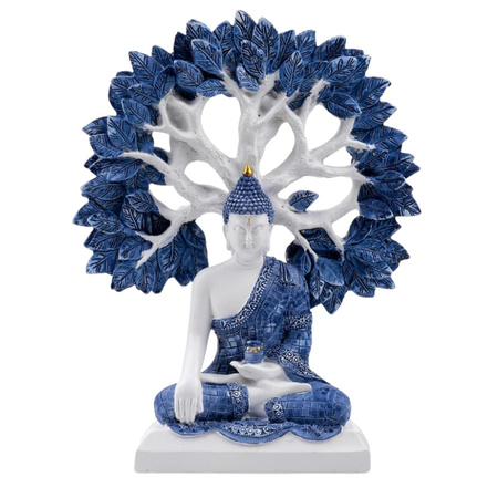 Figurka Buddy pod drzewem życia Bodhi, dekoracja 26 cm