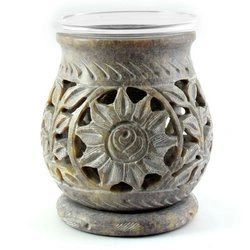 Kominek do olejków eterycznych (ręcznie rzeźbiony kamień mydlany, steatyt)