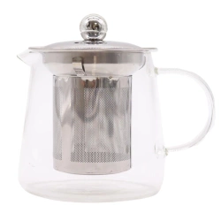 Szklany dzbanek z zaparzaczem do herbaty i ziół, 350 ml