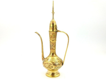 MOSIĘŻNY ORIENTALNY DZBANEK (INDIE, WYS.34 cm)