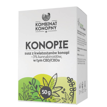 Susz konopny 50 g kombinat konopny kwiatostany konopi włóknistych