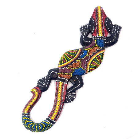 Płaskorzeźba Gekon (jaszczurka drewno, 30 CM)