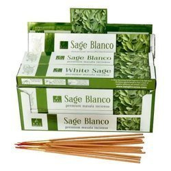 Zestaw kadzideł Biała Szałwia (IndieI,White sage, Medytacja 12x15g)