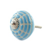 Uchwyt meblowy gałka ceramiczna niebieska Indie rękodzieło
