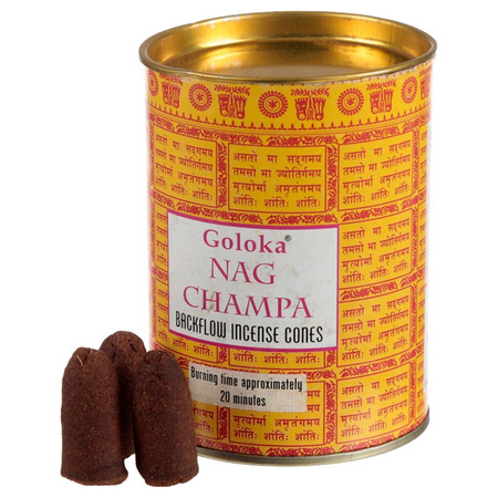 Kadzidełka z przepływem zwrotnym, Nag Champa stożkowe (Goloka)