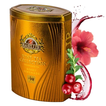 Czarna herbata cejlońska o smaku wina Sangria, w puszce Basilur 75g